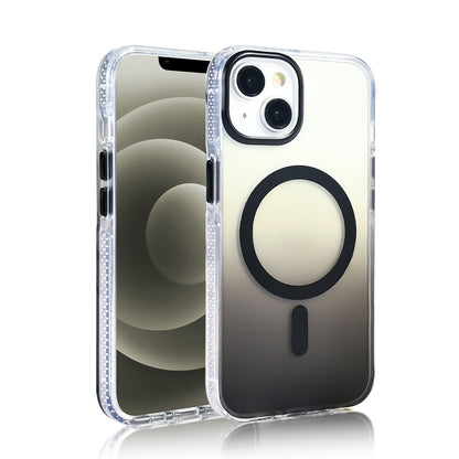 iPhone 13 Kılıf M-safe Şarj Özellikli Transparan Renk Geçişli Zore Toros Kılıf