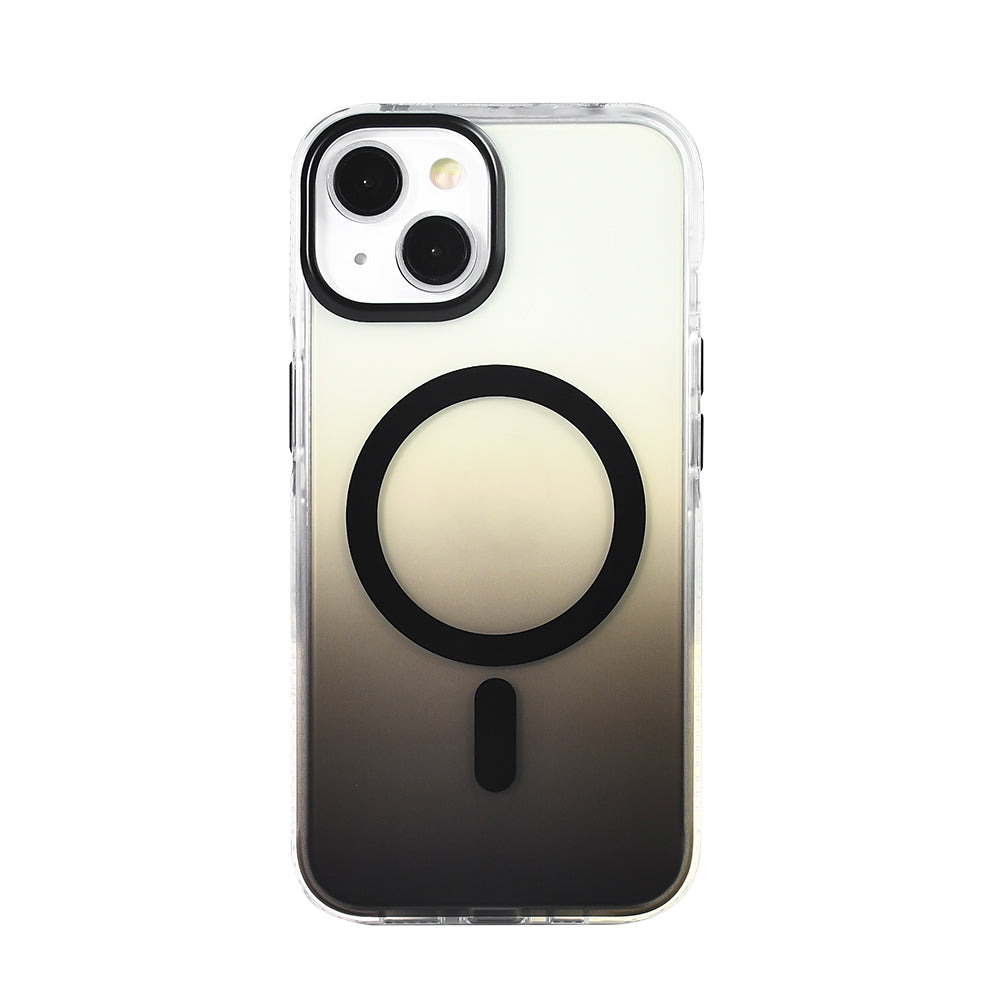 Apple iPhone 13 Kılıf M-safe Şarj Özellikli Transparan Renk Geçişli Zore Toros Kapak