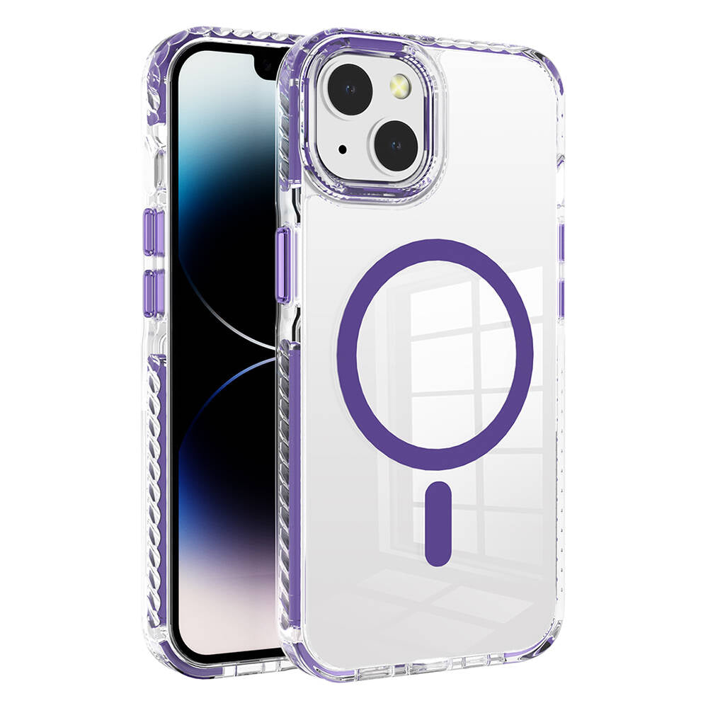 iPhone 13 Kılıf M-safe Şarj Özellikli Airbagli Takılabilir Askı Aparatlı Zore Nana Kılıf