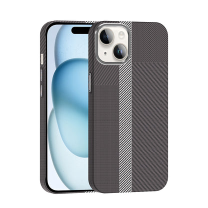iPhone 13 Kılıf M-safe Şarj Özellikli Karbon Fiber Görünümlü Zore Gros Kılıf