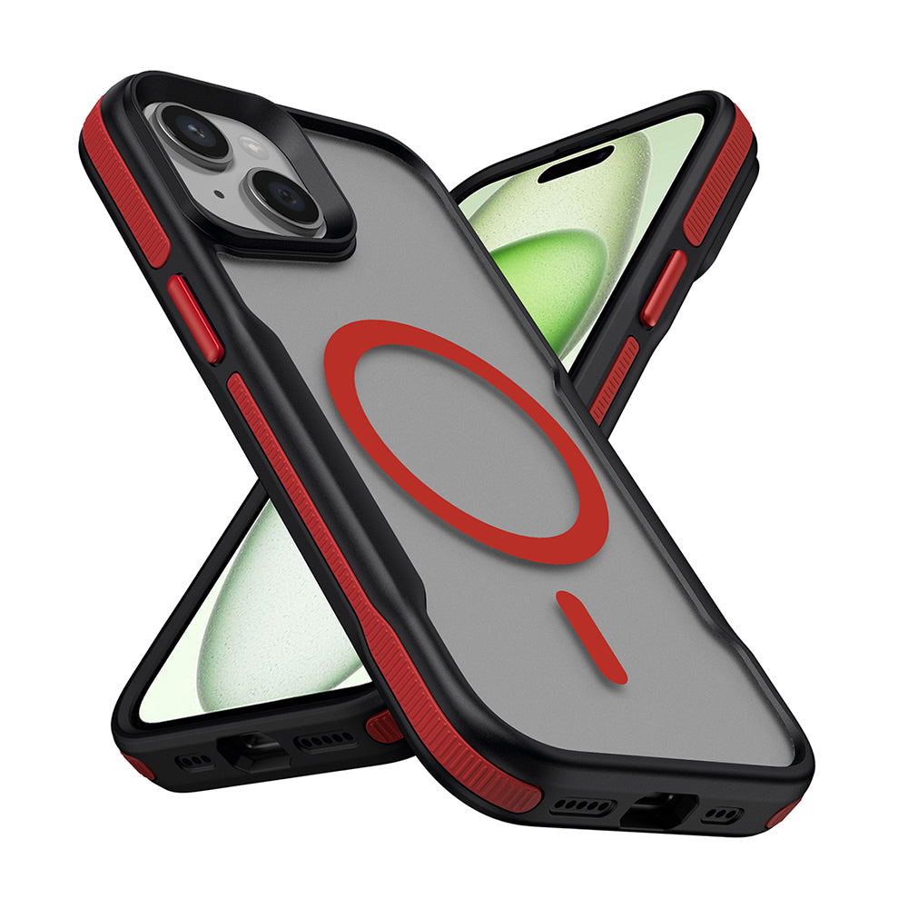 iPhone 13 Kılıf M-safe Şarj Özellikli Renkli Kenar Airbag Şeritli Zore Lamer Kılıf