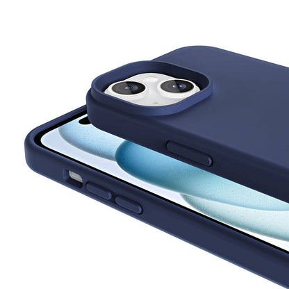 iPhone 13 Kılıf M-safe Şarj Özellikli Sıvı Teknolojili Silinebilir Sert Zore Kivi Kılıf