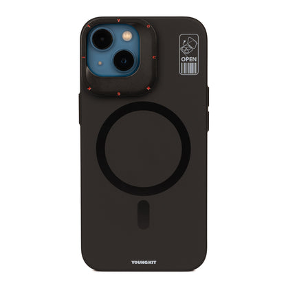 iPhone 13 Kılıf M-safe Şarj Özellikli Standlı YoungKit Hermit Bracket Serisi Kılıf