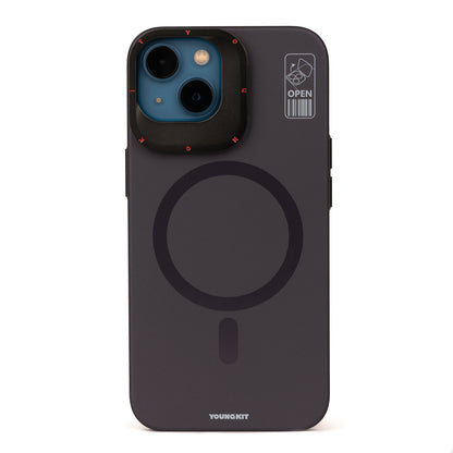 iPhone 13 Kılıf M-safe Şarj Özellikli Standlı YoungKit Hermit Bracket Serisi Kılıf