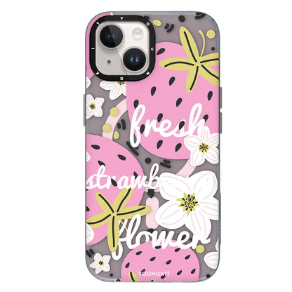 iPhone 13 Kılıf M-safe Şarj Özellikli Yaz Meyvesi Desenli Youngkit Fruity Flavour Serisi Kılıf