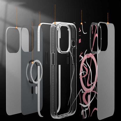 iPhone 13 Kılıf M-safe Şarj Özellikli Youngkit Water-Ink Serisi Kılıf