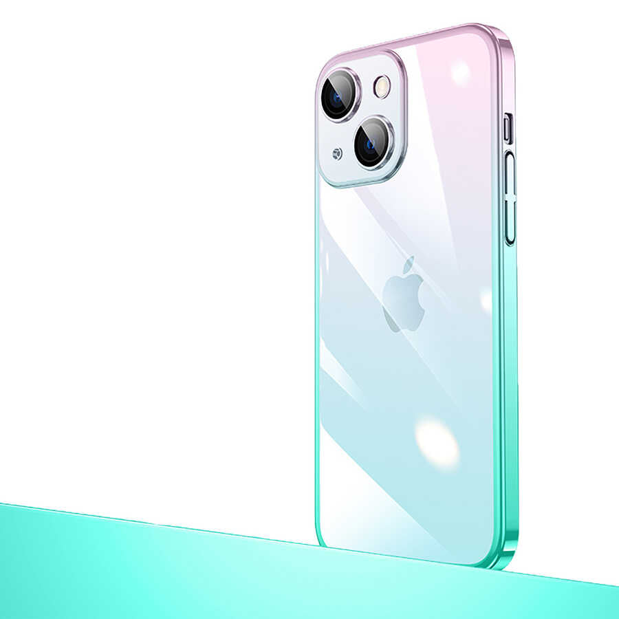 iPhone 13 Kılıf Parlak Renk Geçişli Kamera Korumalı Zore Senkron Kılıf