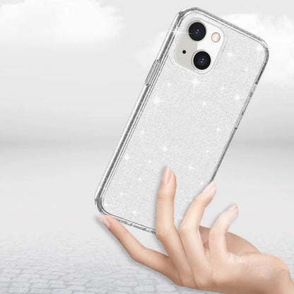 iPhone 13 Kılıf Parlayan Simli Şeffaf Zore Redos Kılıf