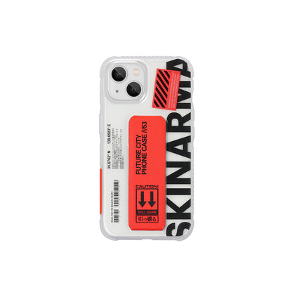 iPhone 13 Kılıf Skinarma Şeffaf Desenli Airbag Tasarımlı Standlı Kogeta Kılıf