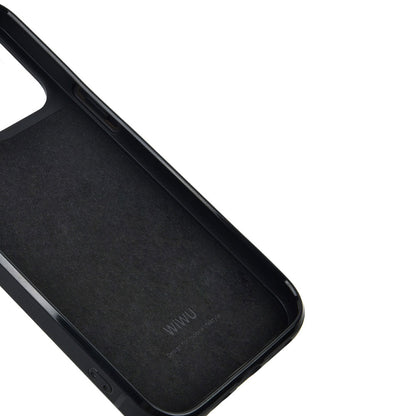 iPhone 13 Kılıf Wiwu Croco Pattern Calfskin Orijinal Deri Kılıf
