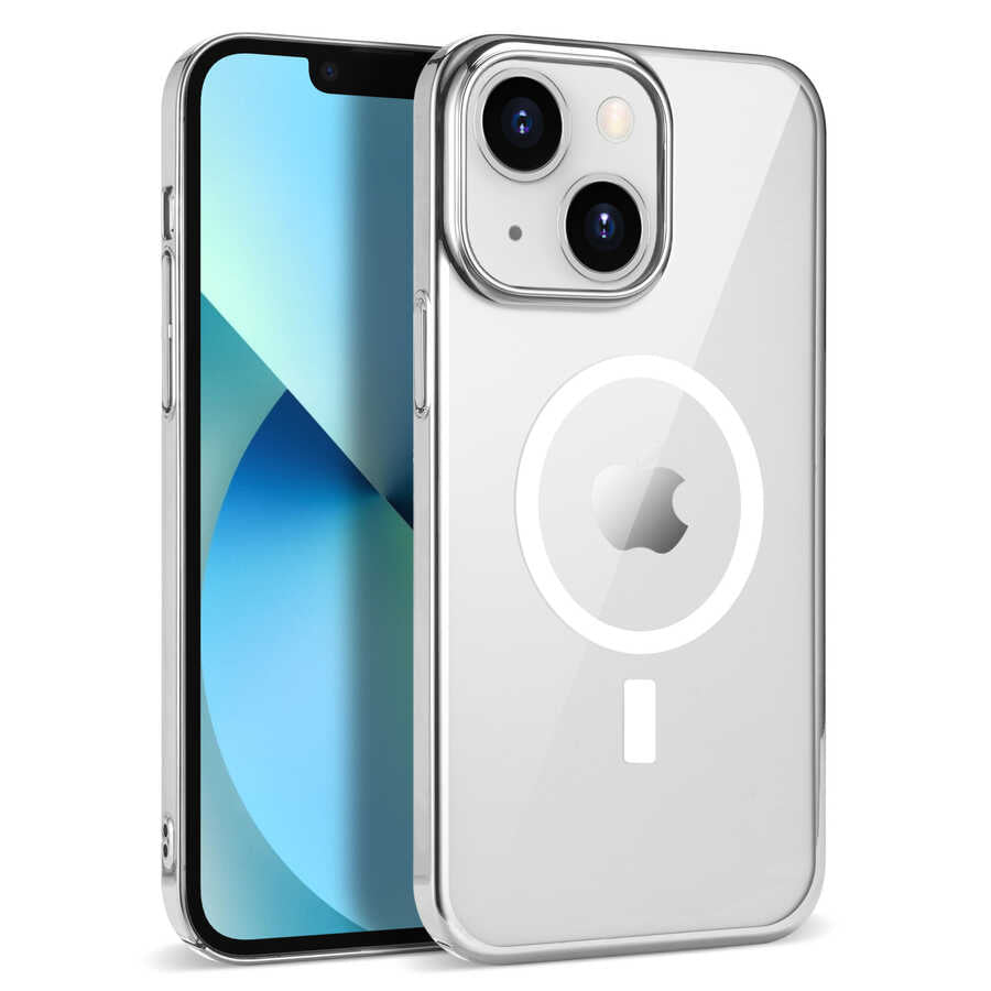 iPhone 13 Kılıf Zore Wireless Şarj Özellikli Pixel M-safe Kılıf