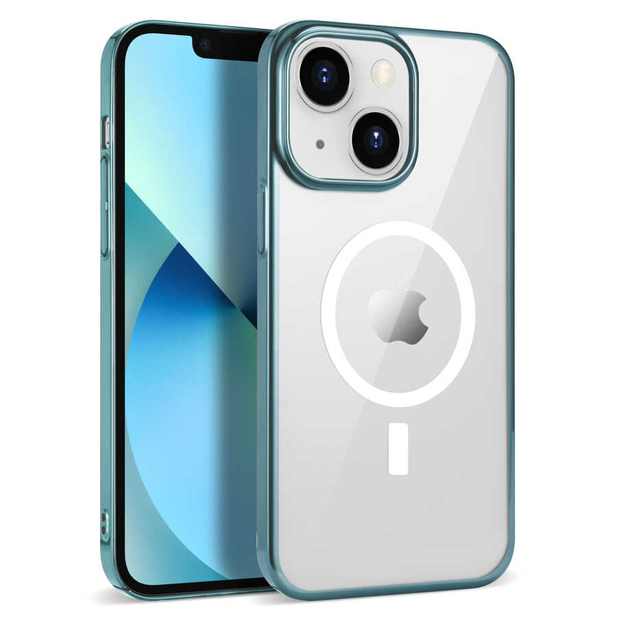 iPhone 13 Kılıf Zore Wireless Şarj Özellikli Pixel M-safe Kılıf