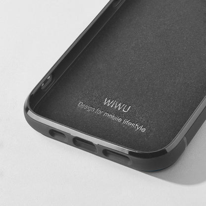 iPhone 13 Mini Kılıf Wiwu Genuine Leather Plastic Calfskin orijinal Deri Kılıf