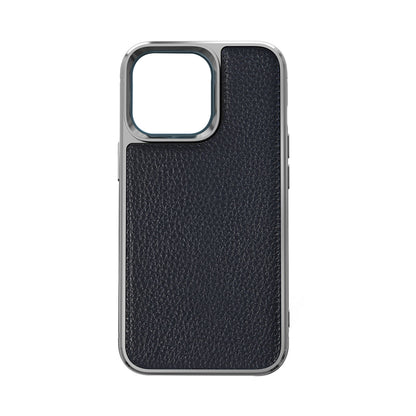 iPhone 13 Mini Kılıf Wiwu Genuine Leather Silver Calfskin Orjinal Deri Kılıf