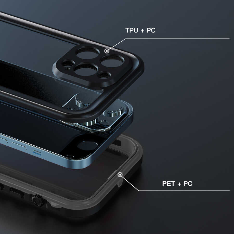 iPhone 13 Pro Kılıf 1-1 Su Geçirmez Kılıf