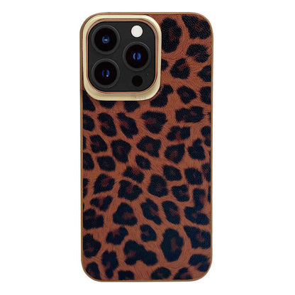 iPhone 13 Pro Kılıf Kajsa Glamorous Serisi Leopard Combo Kılıf