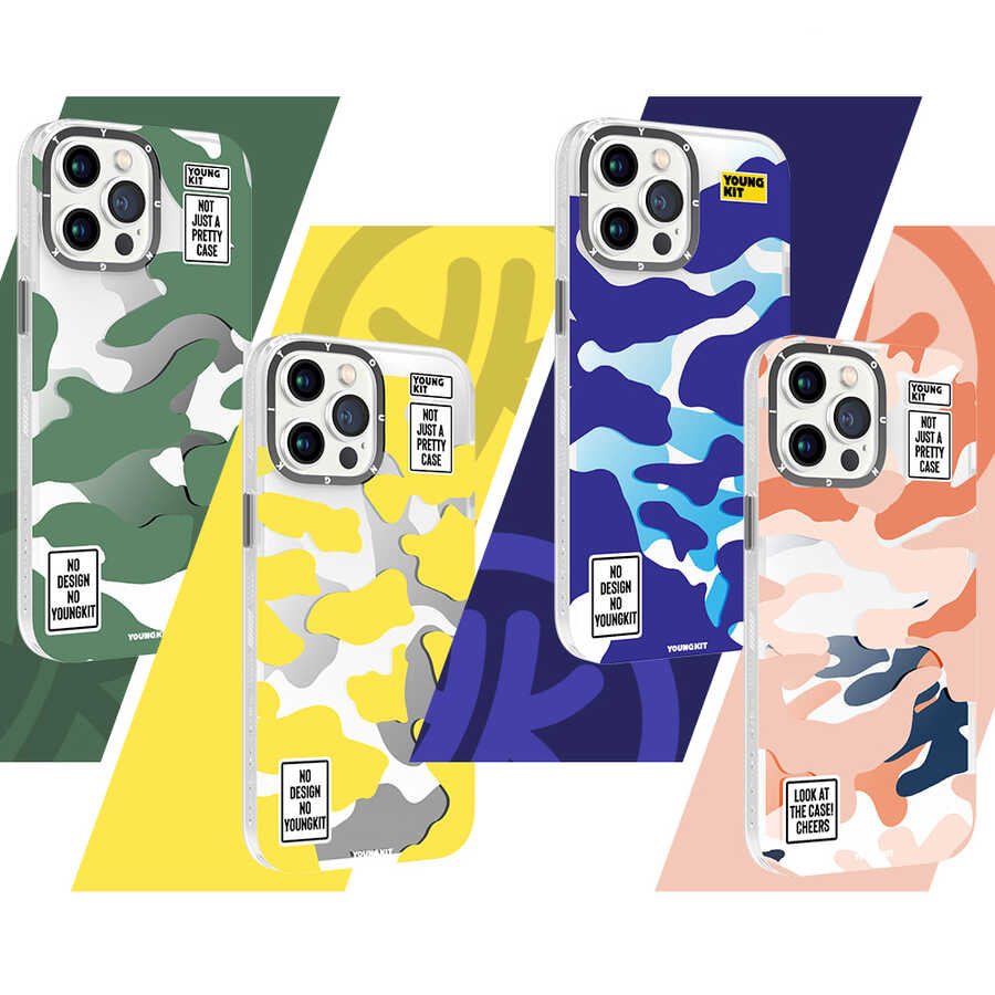 iPhone 13 Pro Kılıf YoungKit Kamuflaj Serisi Kılıf