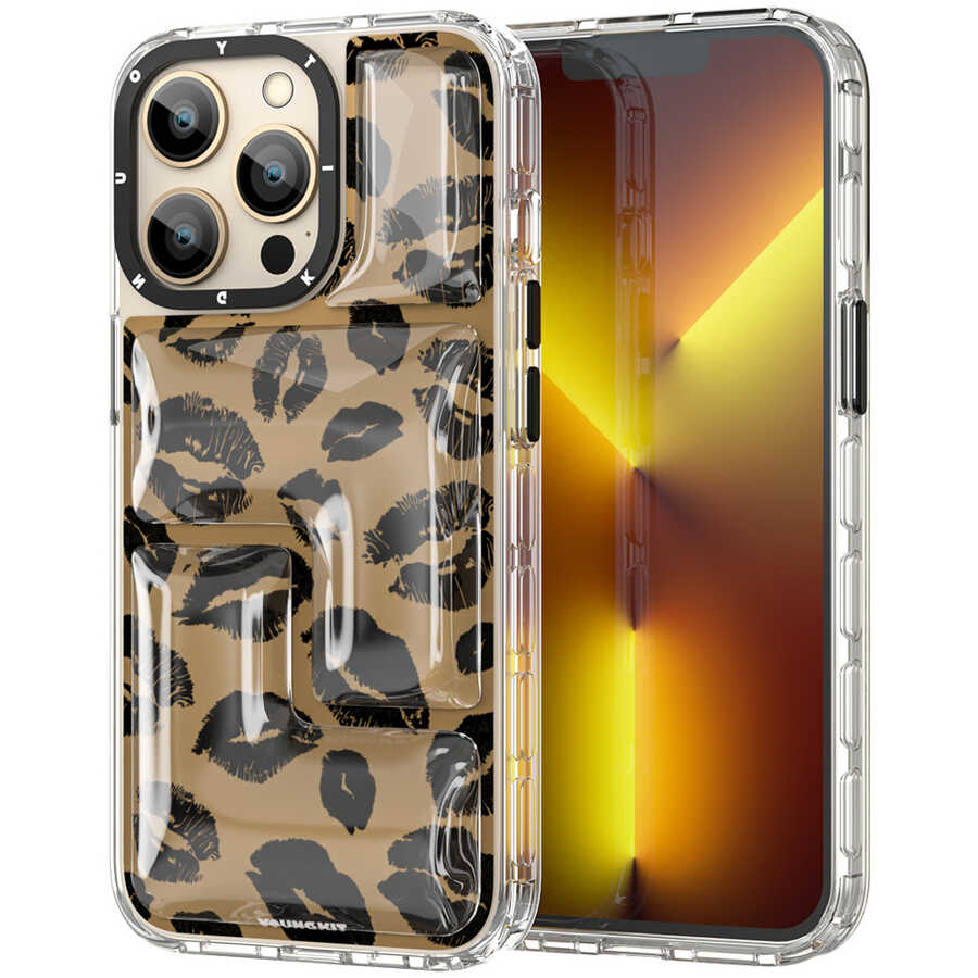 iPhone 13 Pro Kılıf YoungKit Leopard Article Serisi Kılıf