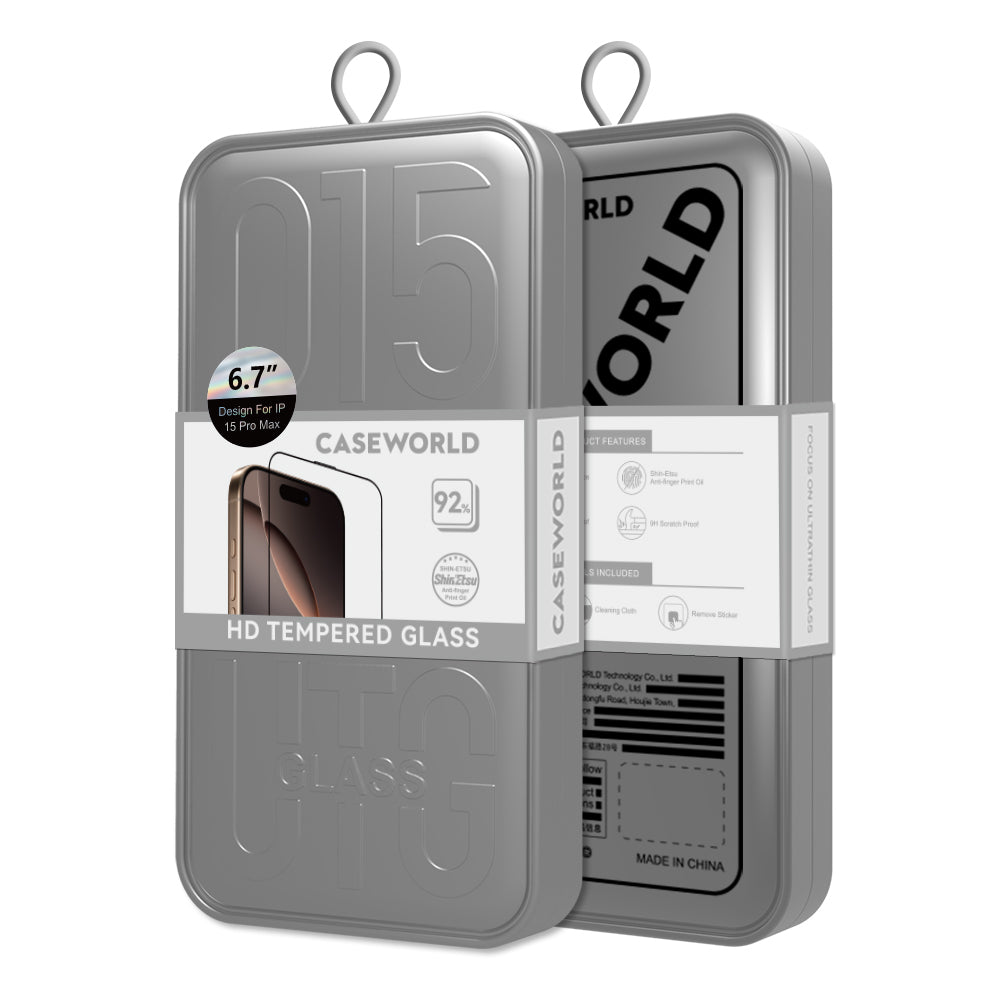 iPhone 13 Pro Max CaseWorld HD Serisi 0.33mm Temperli Cam Ekran Koruyucu