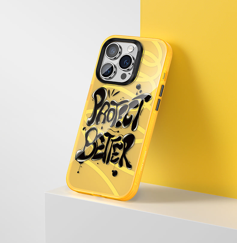 iPhone 13 Pro Max Kılıf Airbagli TPU Yazı Temalı Benks Dynamic New Kılıf