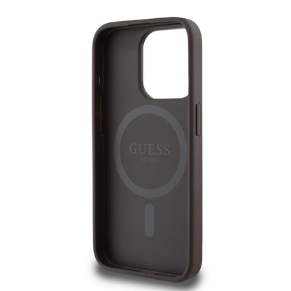iPhone 13 Pro Max Kılıf Guess Orijinal Lisanslı M-safe Şarj Özellikli Small 4G Classic Kılıf
