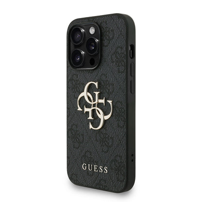 iPhone 13 Pro Max Kılıf Guess Orijinal Lisanslı PU Deri Bilek Askı İpli Metal Büyük 4G ve Yazı Logolu Kılıf