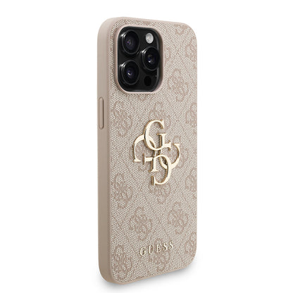 iPhone 13 Pro Max Kılıf Guess Orijinal Lisanslı PU Deri Bilek Askı İpli Metal Büyük 4G ve Yazı Logolu Kılıf