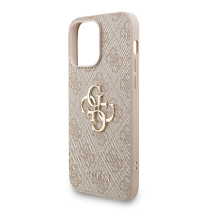 iPhone 13 Pro Max Kılıf Guess Orijinal Lisanslı PU Deri Bilek Askı İpli Metal Büyük 4G ve Yazı Logolu Kılıf