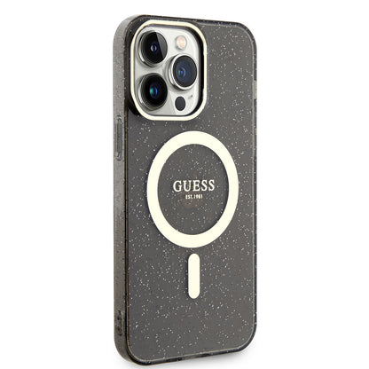 iPhone 13 Pro Max Kılıf GUESS M-safe Şarj Özellikli Glitter Kılıf