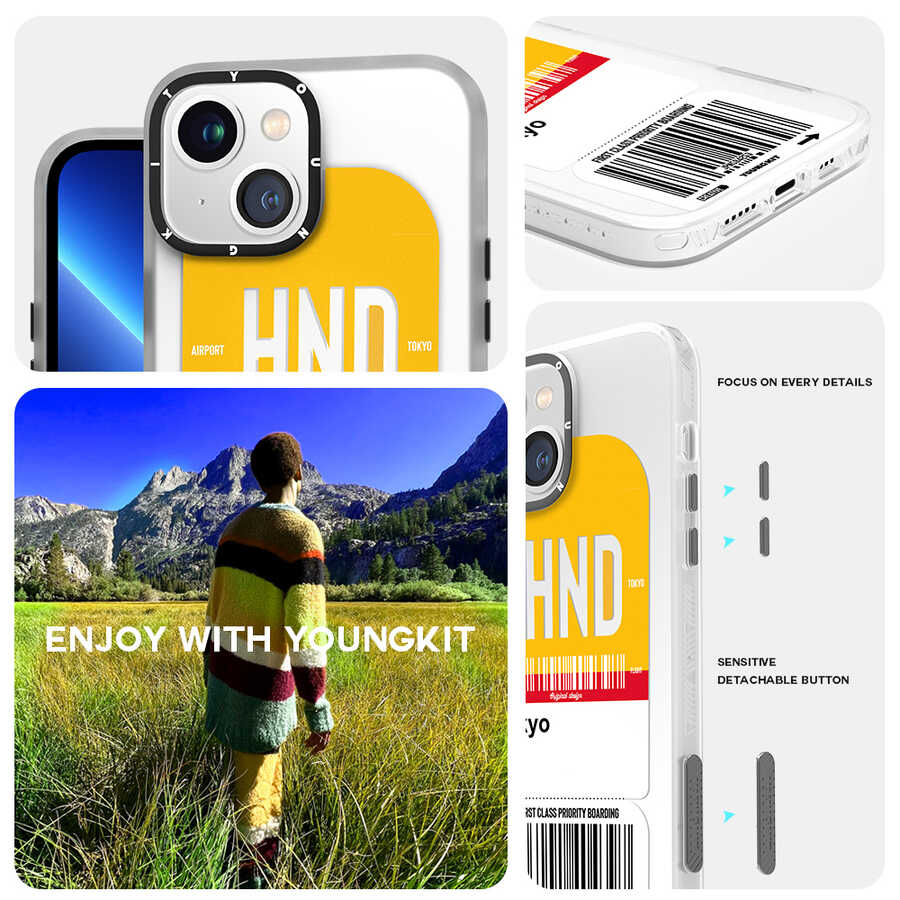 iPhone 13 Kılıf YoungKit Any Time Trip Serisi Kılıf