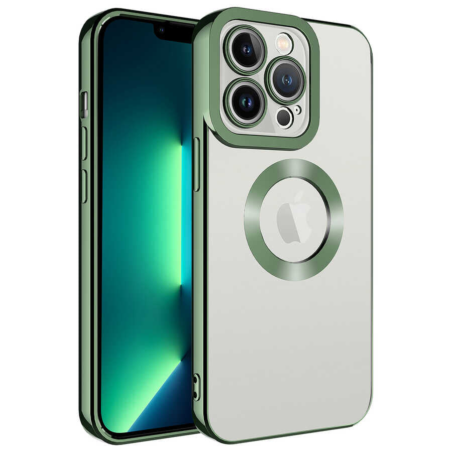 iPhone 13 Pro Max Kılıf Kamera Korumalı Logo Gösteren Zore Omega Kılıf