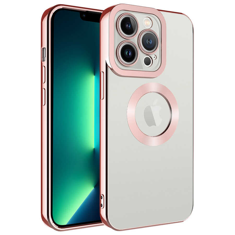 iPhone 13 Pro Max Kılıf Kamera Korumalı Logo Gösteren Zore Omega Kılıf