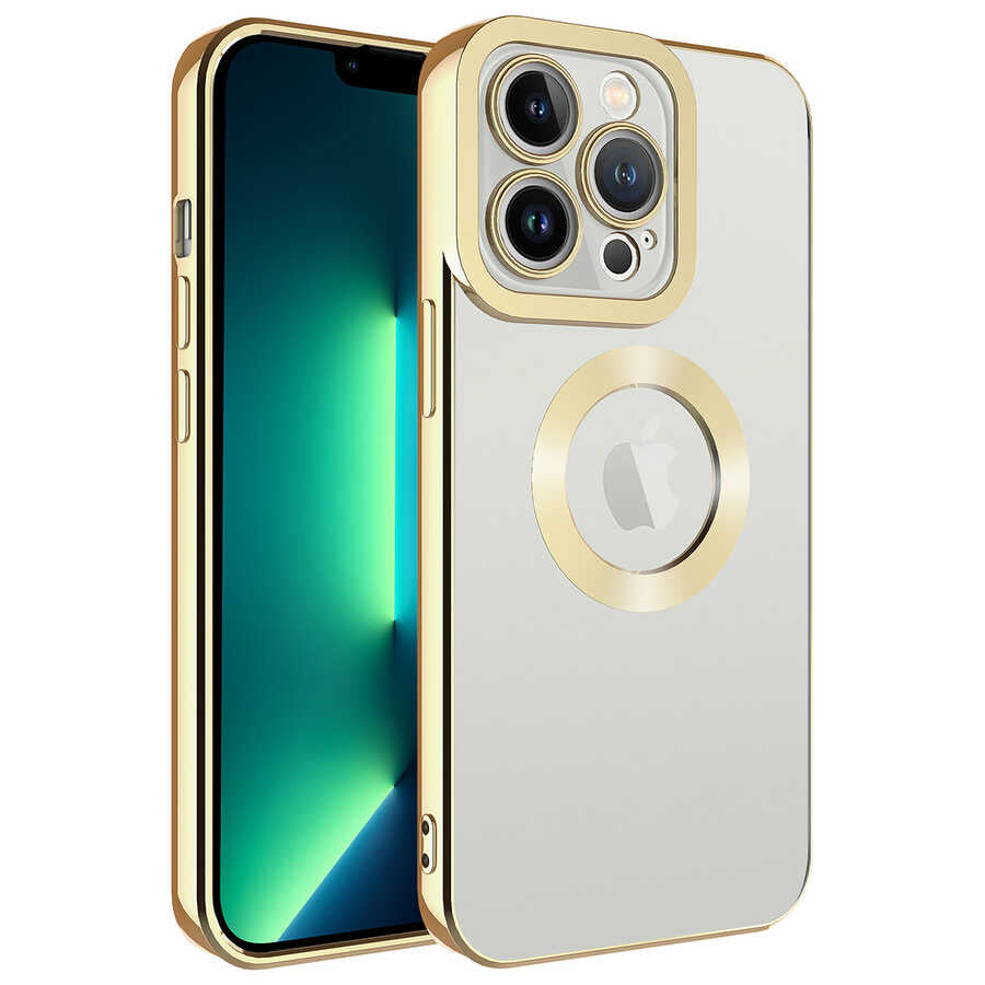 iPhone 13 Pro Max Kılıf Kamera Korumalı Logo Gösteren Zore Omega Kılıf