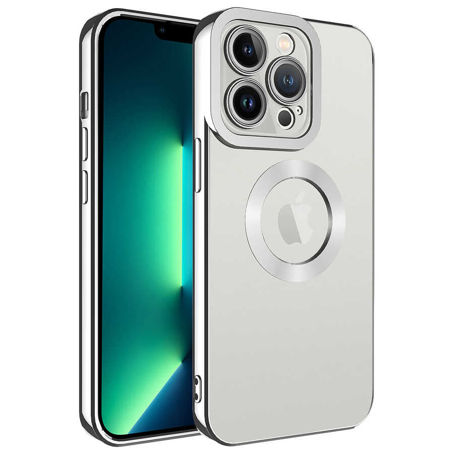iPhone 13 Pro Max Kılıf Kamera Korumalı Logo Gösteren Zore Omega Kılıf