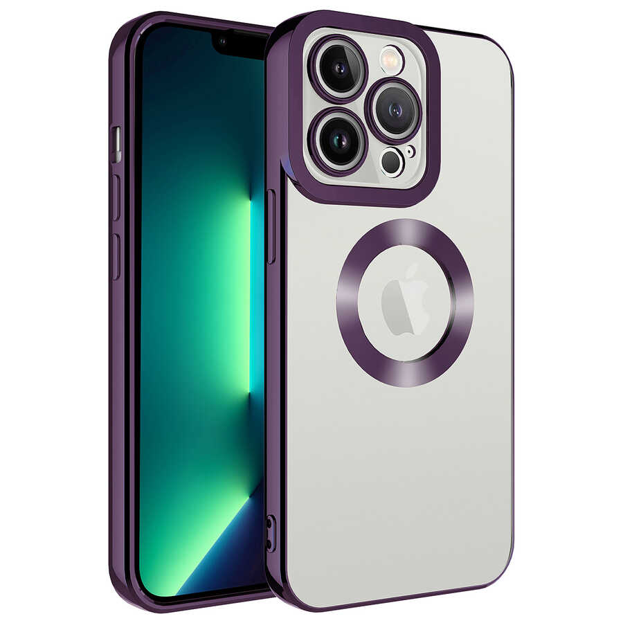 iPhone 13 Pro Max Kılıf Kamera Korumalı Logo Gösteren Zore Omega Kılıf