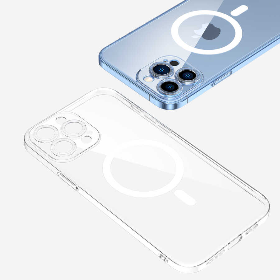 iPhone 13 Pro Max Kılıf Kamera Korumalı M-safe Sert PC Zore Porto Kılıf