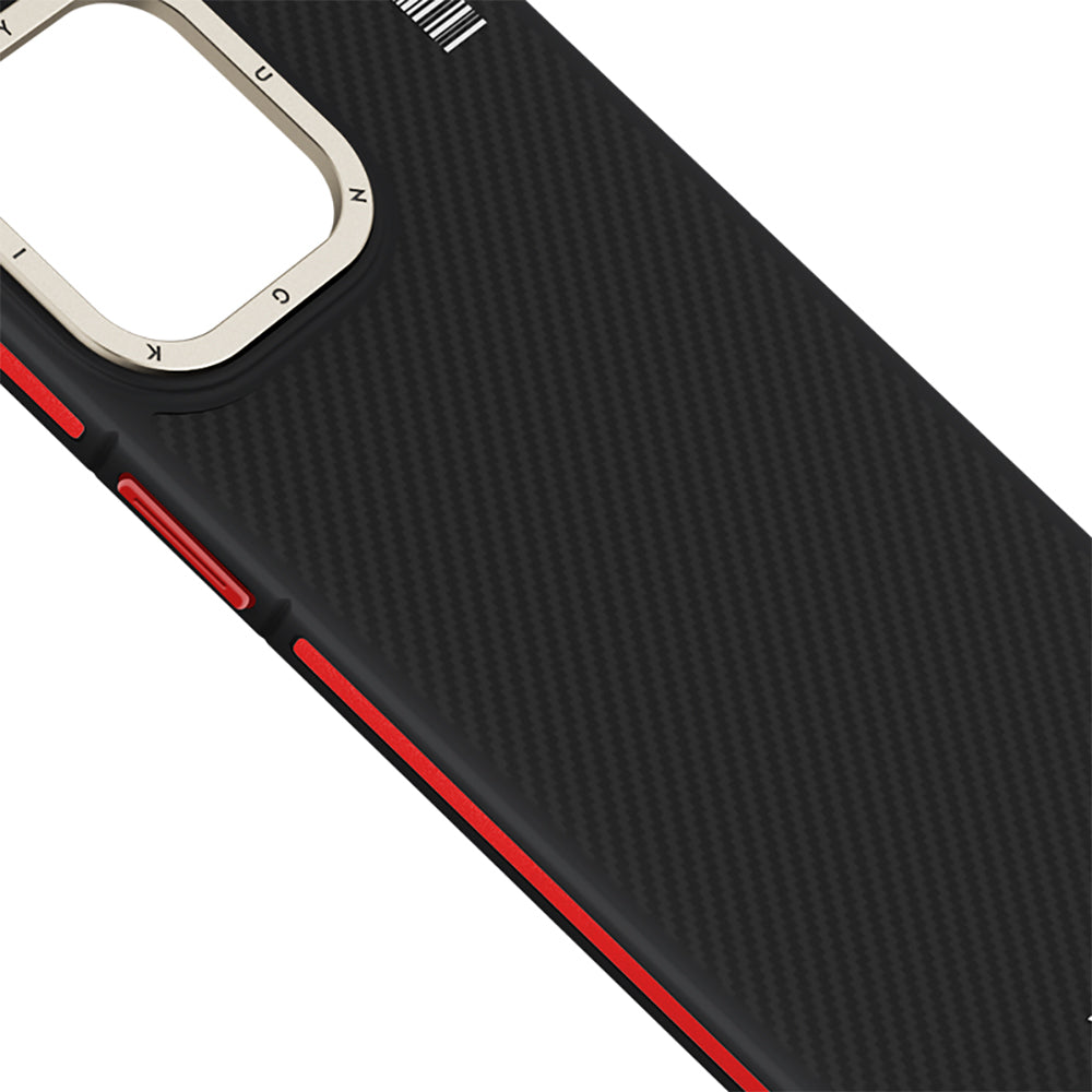 iPhone 13 Pro Max Kılıf M-safe Şarj Özellikli YoungKit 600D Kevlar Kılıf