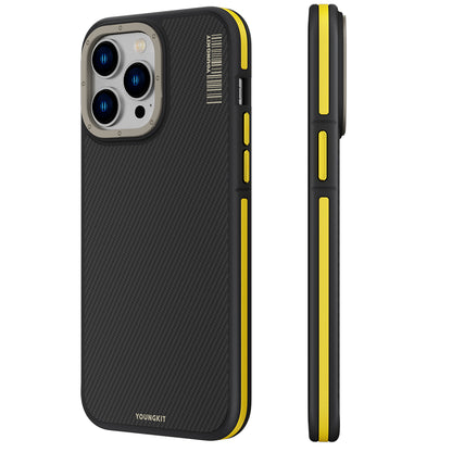 iPhone 13 Pro Max Kılıf M-safe Şarj Özellikli YoungKit 600D Kevlar Kılıf