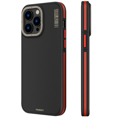 iPhone 13 Pro Max Kılıf M-safe Şarj Özellikli YoungKit 600D Kevlar Kılıf