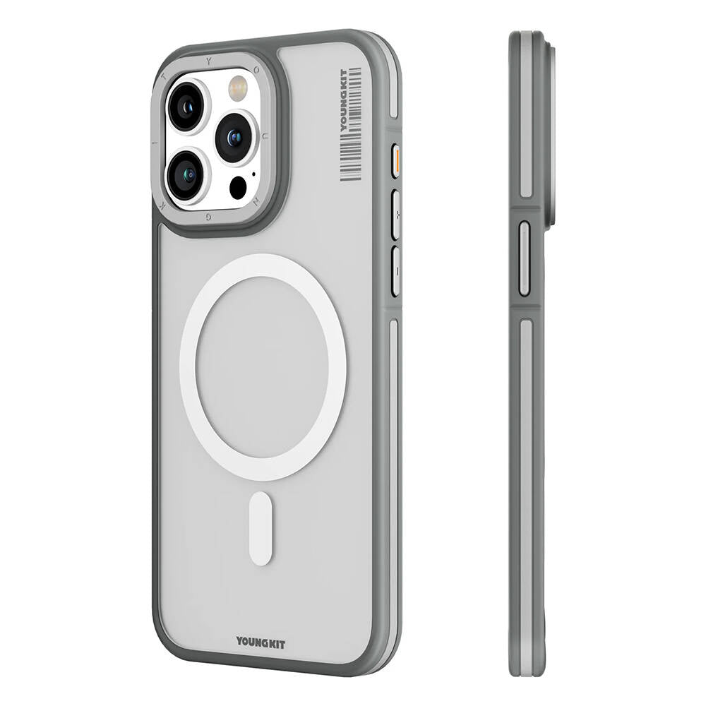 iPhone 13 Pro Max Kılıf M-safe Şarj Özellikli Youngkit Rock Sand Serisi Kılıf