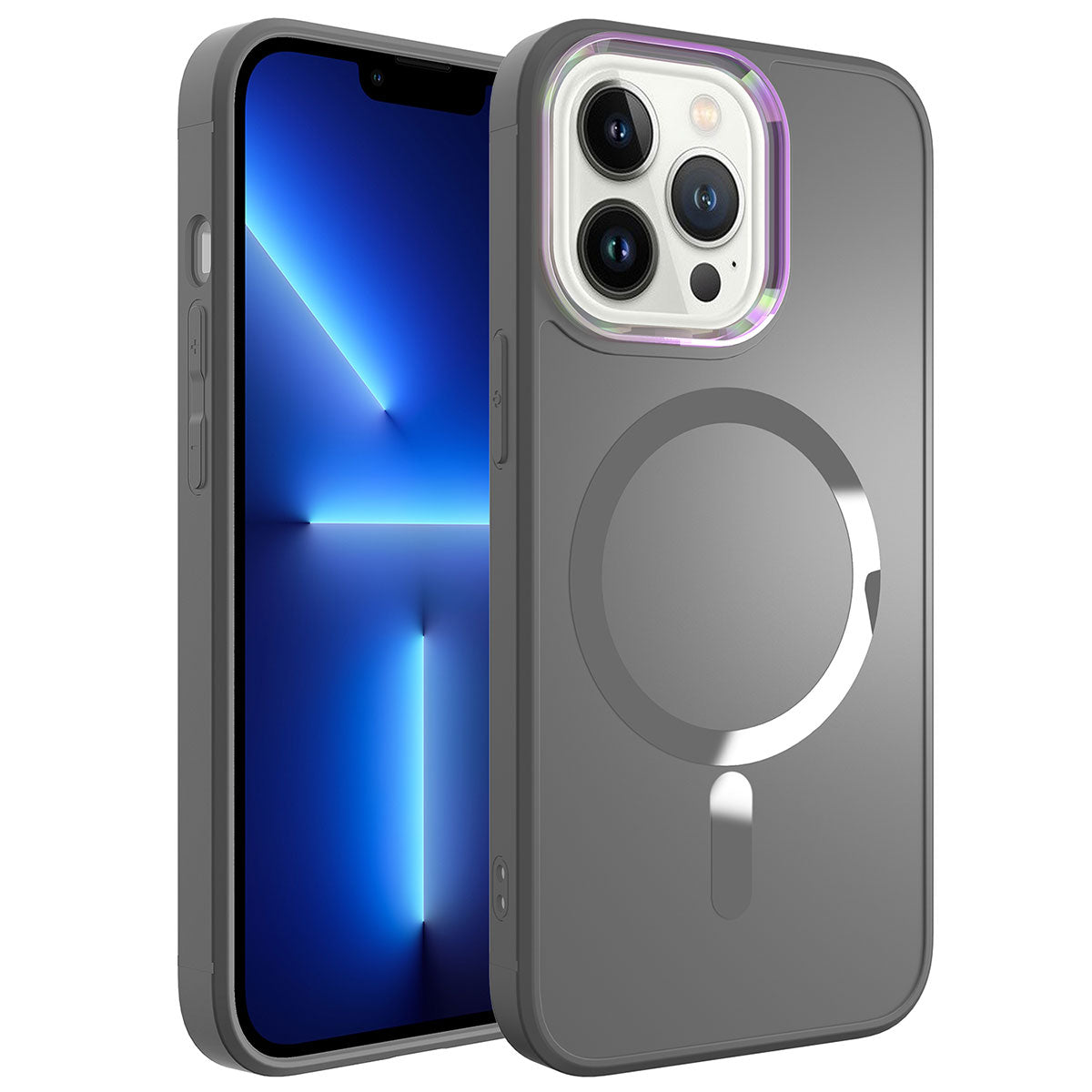 iPhone 13 Pro Max Kılıf M-safe Wireless Şarj Özellikli Zore Stil Kılıf