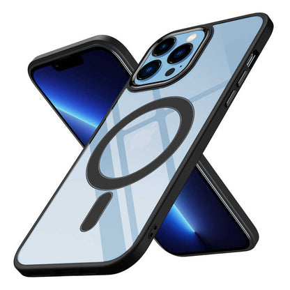 iPhone 13 Pro Max Kılıf Wireless Şarj Özellikli Zore Krom M-safe Silikon Kılıf