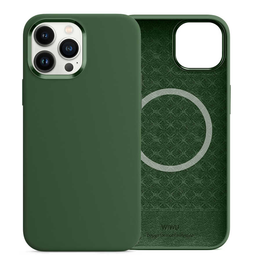 iPhone 13 Pro Max Kılıf Wiwu M-safe Magnetic Silikon Kılıf