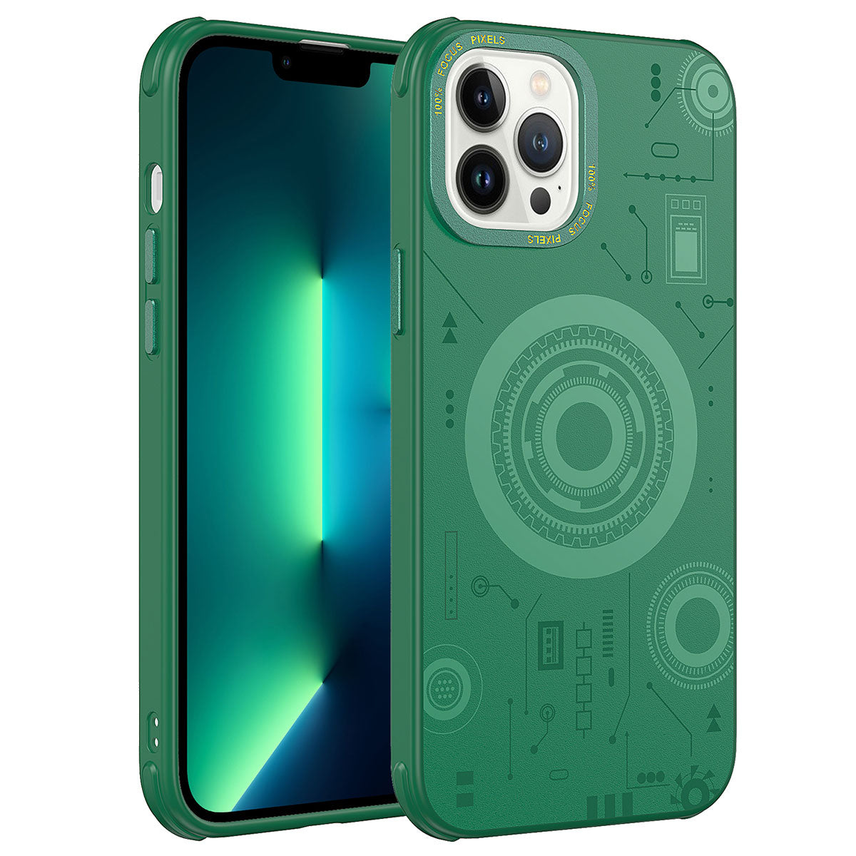 iPhone 13 Pro Max Kılıf Zore Wireless Şarj Özellikli Desenli Hot Kılıf