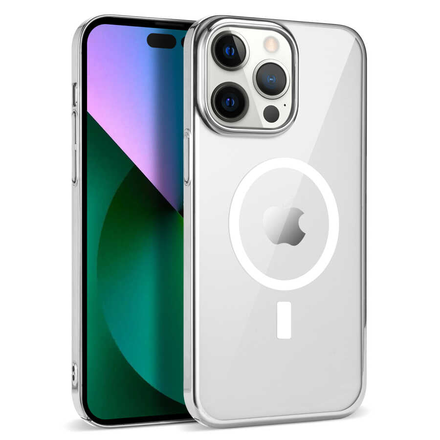 iPhone 13 Pro Max Kılıf Zore Wireless Şarj Özellikli Pixel M-safe Kılıf