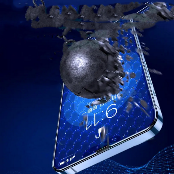 iPhone 13 Pro Max Zore Darbeye Dayanıklı Anti Statik Temperli Cam Ekran Koruyucu