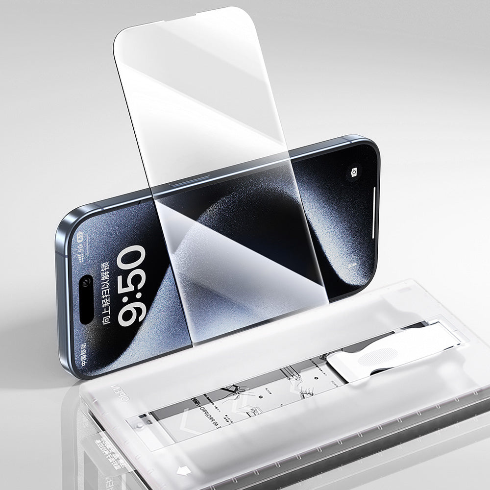 iPhone 13 Zore 3D Oliv HD Temperli Cam Ekran Koruyucu + Kolay Uygulama Aparatı