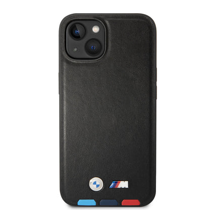 iPhone 14 Kılıf BMW M-safe Şarj Özellikli PU Deri 3 Renkli Logolu Dizayn Kılıf
