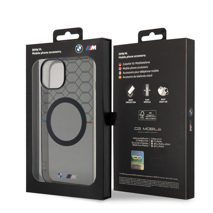 iPhone 14 Kılıf BMW M-safe Şarj Özellikli Transparan M Dizayn Kılıf