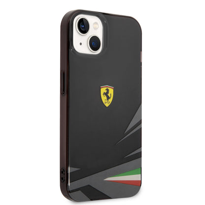 iPhone 14 Kılıf Ferrari Orijinal Lisanslı Baskı Logolu İtalyan Bayrak Baskılı Dizayn Kılıf